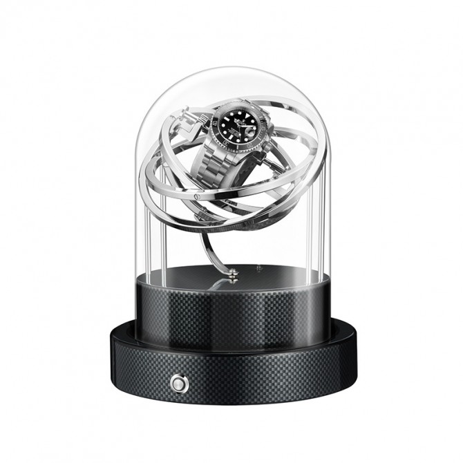 Jqueen Orbit Uhrenbeweger 1 Uhr Silber LED-Licht