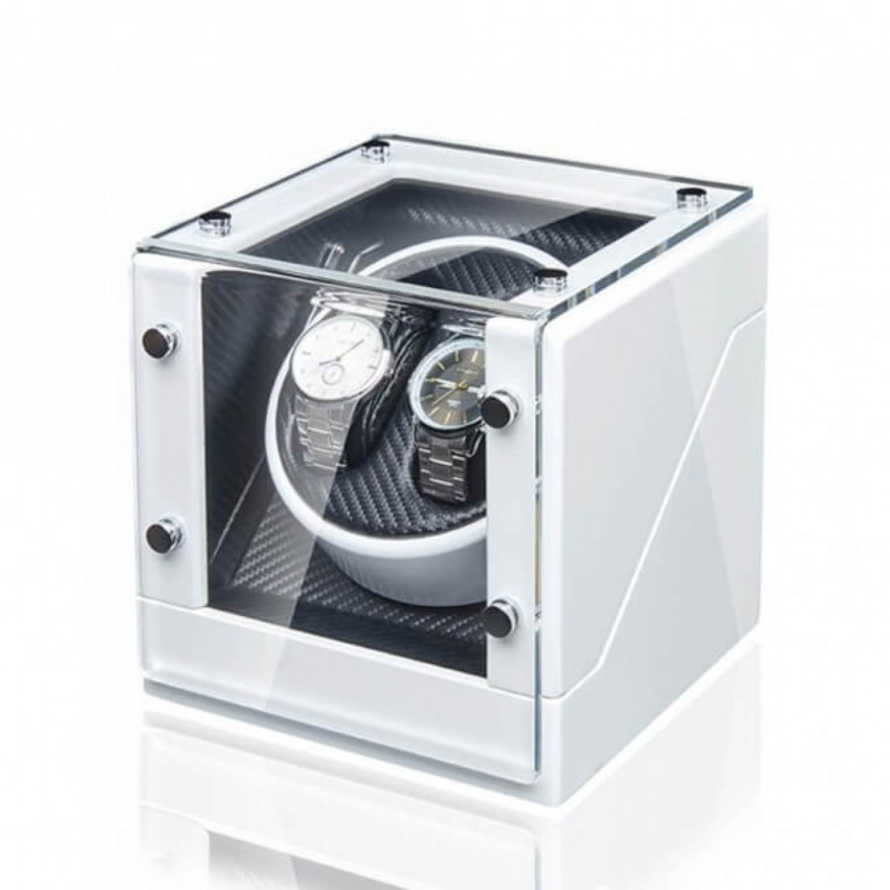 Beste Jqueen Acryl 2 Uhrenbeweger Weiß