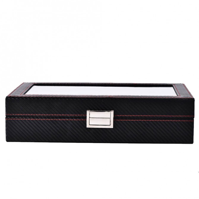 Sepano Leder Uhren Box 12 Uhren Organizer Schwarz